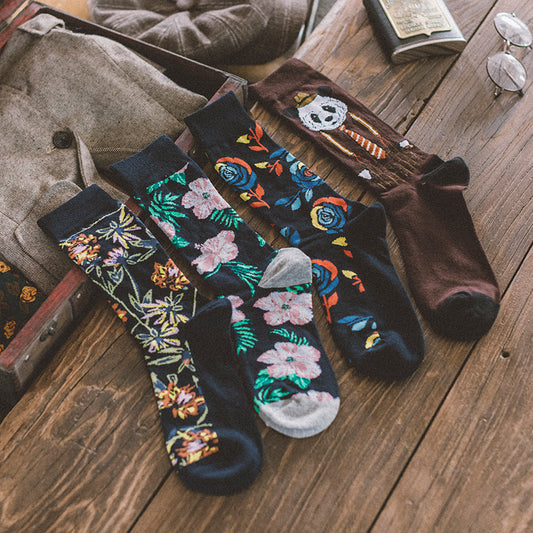 Men's British Retro Creative Gift Box Suit Socks