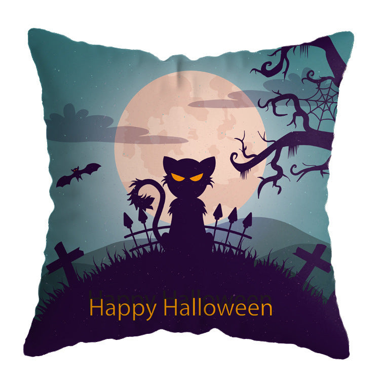 Linen Halloween Pillow Cover
