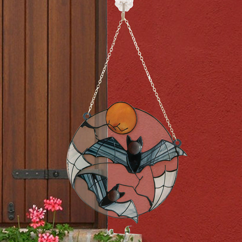 Moon Bat Decorative Acrylic Pendant