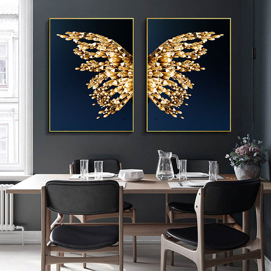 Golden Butterfly Canvas Art
