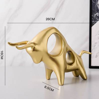 Golden Horn Taurus Figurine