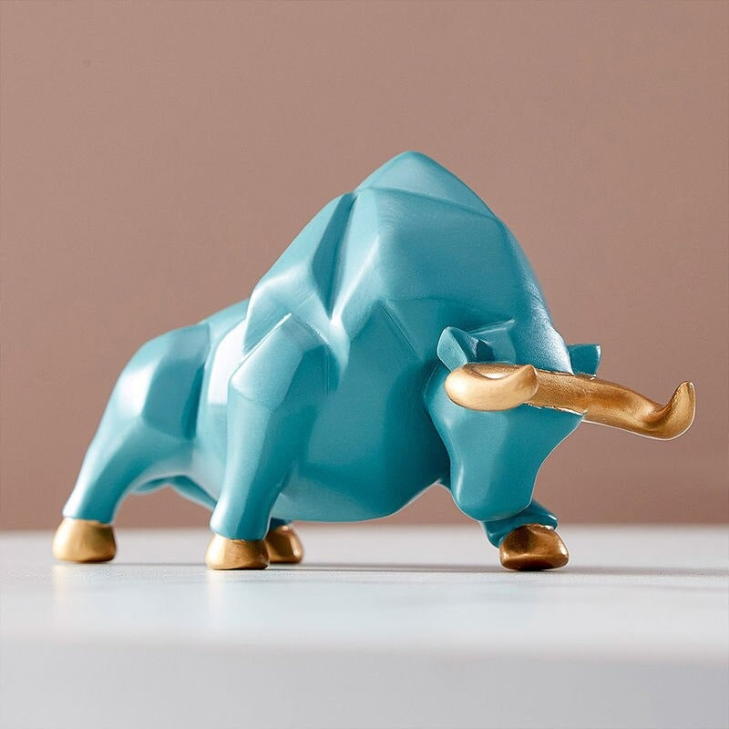 Geometric Bull Statue