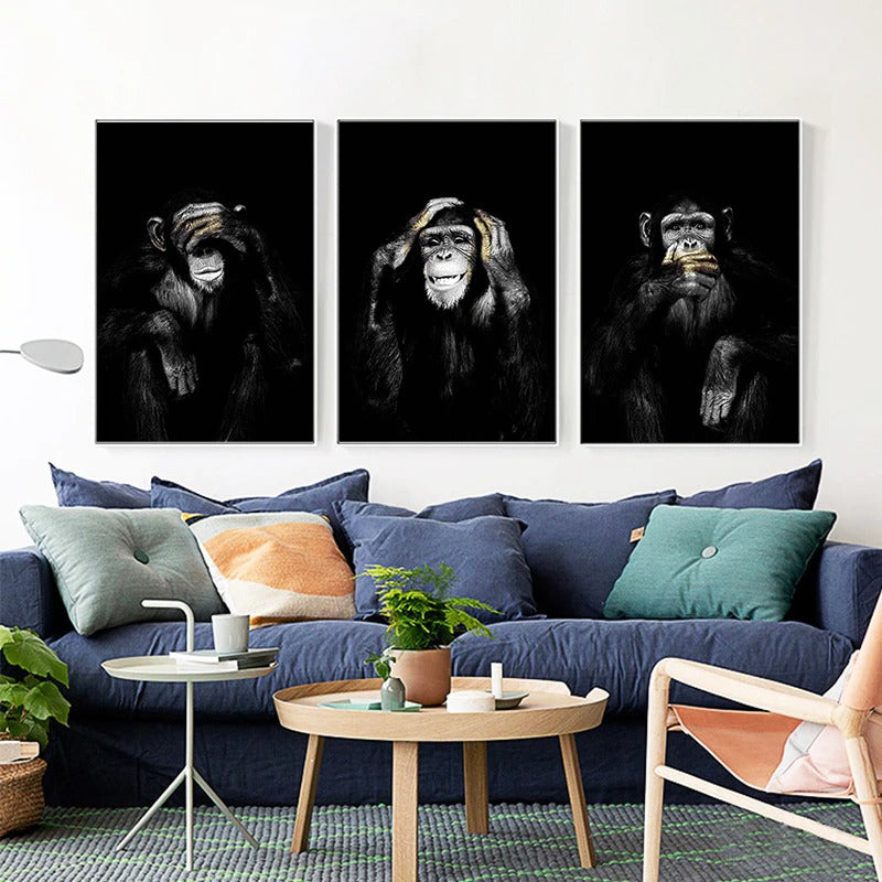 Abstract Monkey Canvas Art