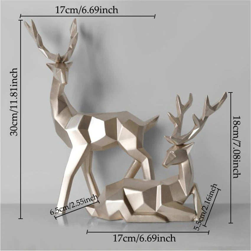 Geometric Deer Statue