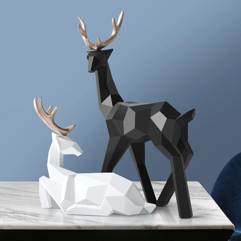 Geometric Deer Statue