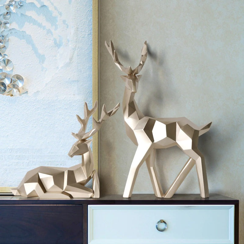 Geometric Deer Statue