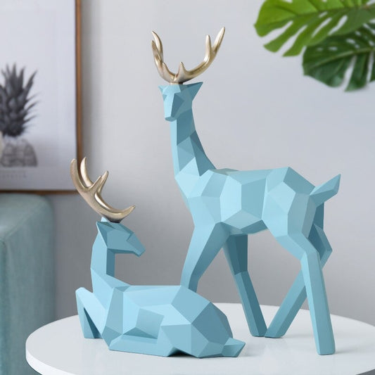 Geometric Deer Statue