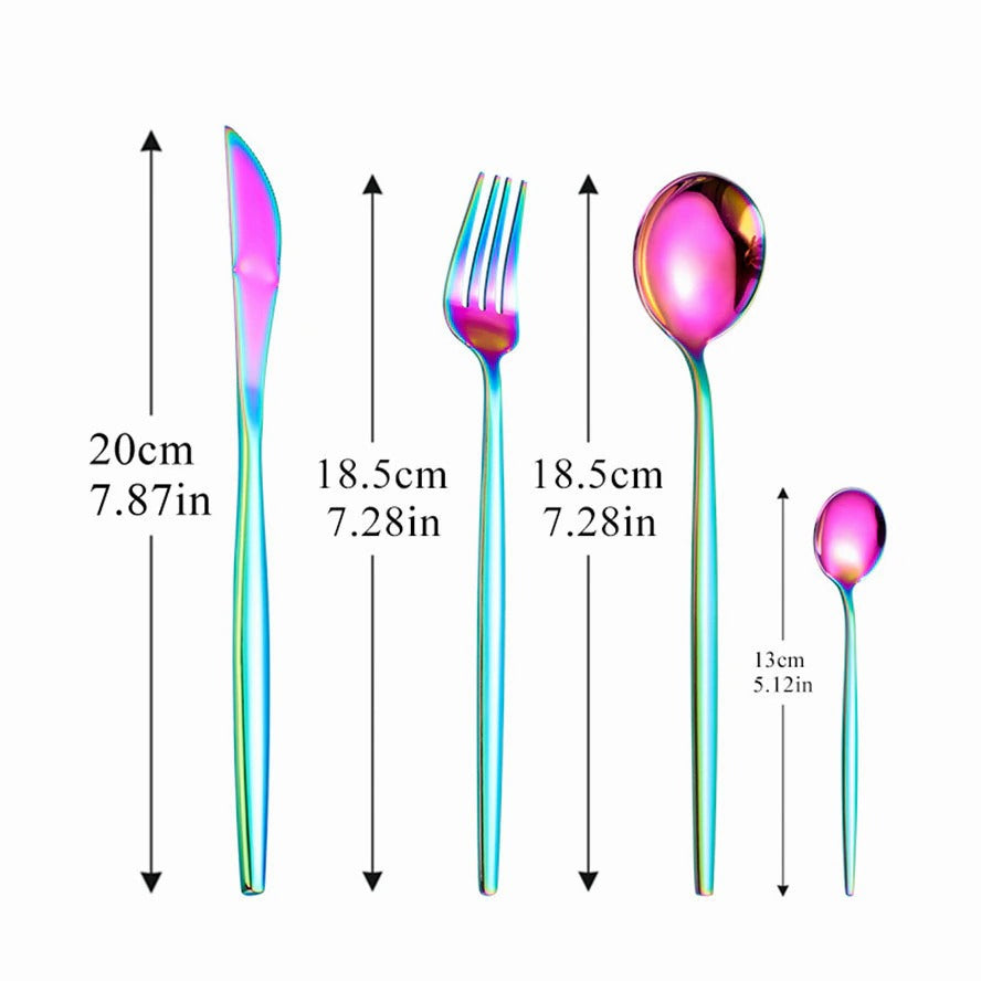 Rainbow Flatware Set