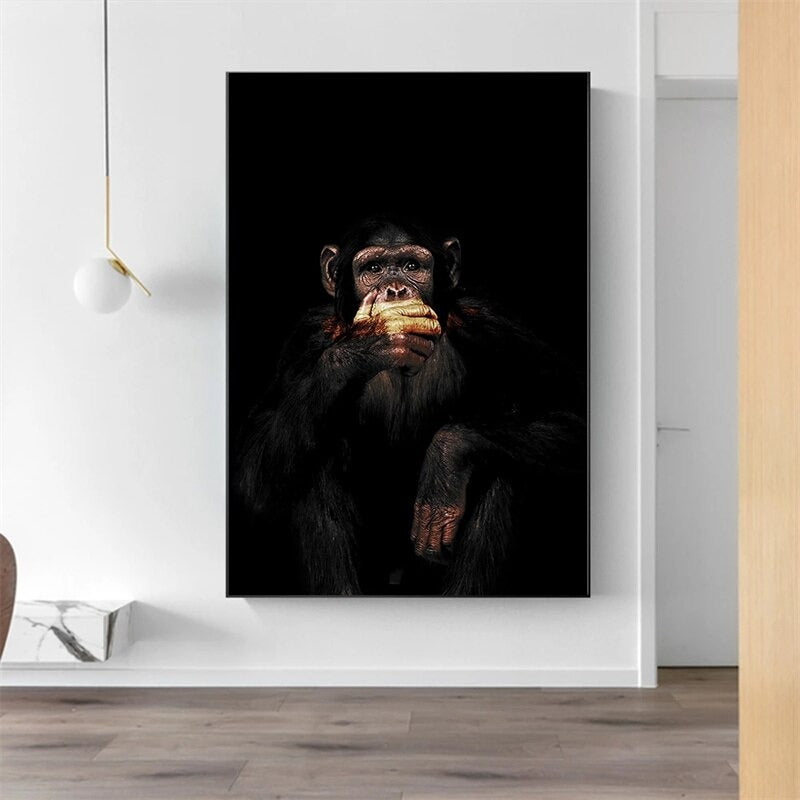 Abstract Monkey Canvas Art