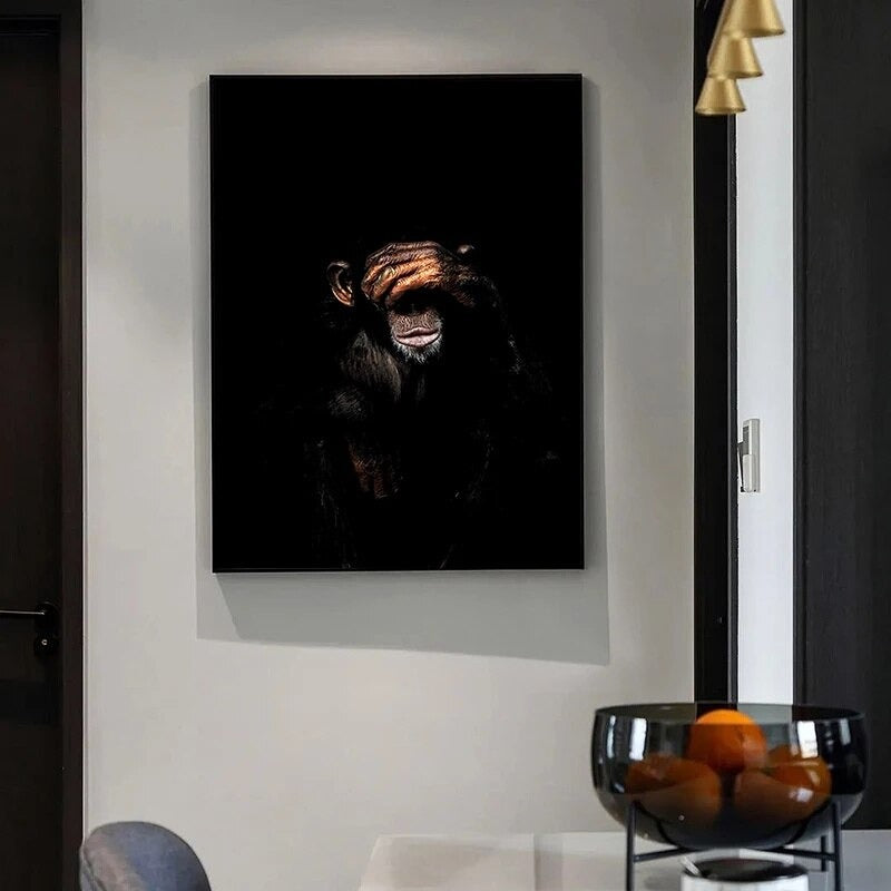 Abstract Monkey Canvas Art